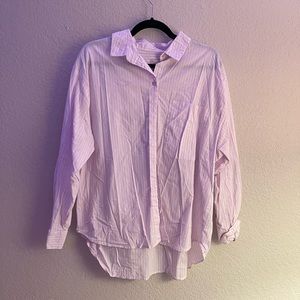 Pink and white Pinstripe Oxford Shirt